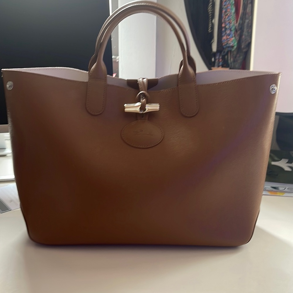 LONGCHAMP Roseau tote bag Cognac